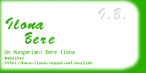 ilona bere business card